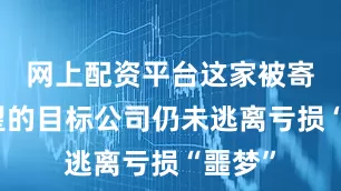 网上配资平台这家被寄予厚望的目标公司仍未逃离亏损“噩梦”