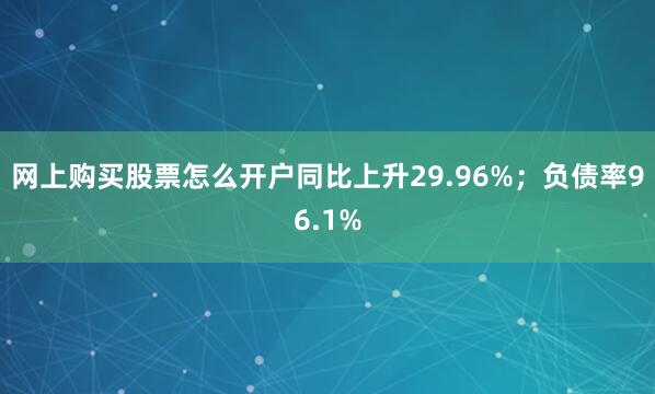 网上购买股票怎么开户同比上升29.96%；负债率96.1%